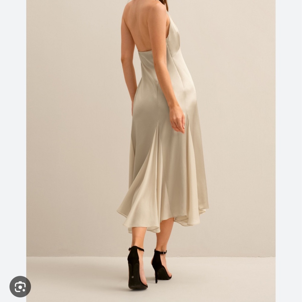 Elegant Cream High Low Dress - Picture 2 of 3